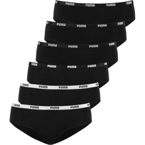 Puma - Hipsters - 6-Pack - Zwart - Katoen - Dames Ondergoed