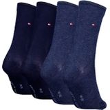 Tommy Hilfiger - Basic Damessokken - Effen Kleuren - 4 Paar - Katoen