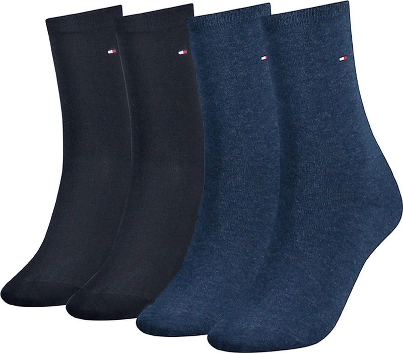 Tommy Hilfiger - Basic Damessokken - Effen Kleuren - 4 Paar - Katoen