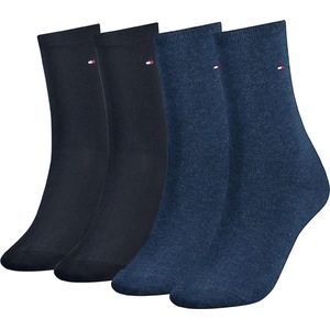 Tommy Hilfiger Klassieke damessokken (6 stuks), Navy Blauw
