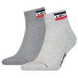 Levi's - 2-pack Quartersokken - Grijs - Unisex