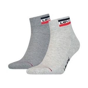 Levi's - 2-pack Quartersokken - Grijs - Unisex
