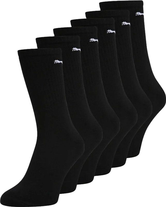 PUMA - Crew Socks - Zwart - 6-Pack - Katoen