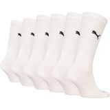 PUMA - Unisex Crew Socks - Wit - 6-pack - Enkelsokken