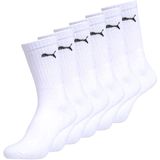 PUMA - Unisex Crew Socks - Wit - 6-pack - Enkelsokken