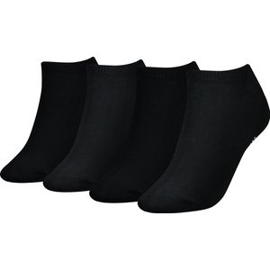 Tommy Hilfiger - Sneakersokken - Zwart - Katoen - Multipack van 4 Paar