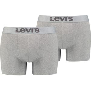Levi's Boxershort - Mid Grey Melange - Katoen - Set van 2