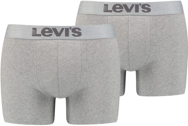 Levi's Boxershort - Mid Grey Melange - Katoen - Set van 2