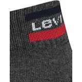 Levi's - Halfhoge Sportsokken - Zwart Grijs - 6-pack - Katoen
