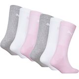 Puma Crew Sokken - Junior - 6-Pack - Zwart, Wit, Grijs