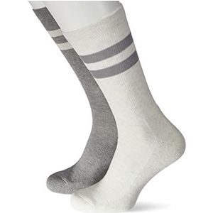 Levi's Unisex Classic Crew Sock, Mid Grey Melange/Marshmallow, 35/38 EU