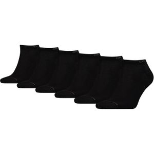 Calvin Klein - Sneakersokken - Zwart - Set van 6 - Geribd