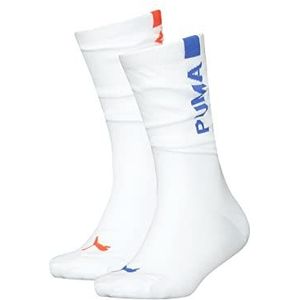 PUMA Dames Slouch Sock Hosiery, wit/blauw., 35-38 EU