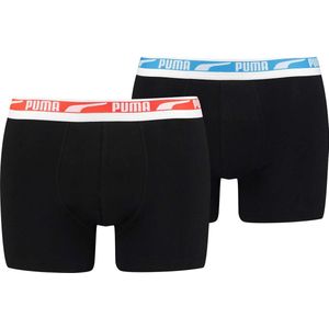 Puma - Men Multi Logo Boxer - Zwart-Multicolour - 2 Stuks