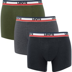 Levi's - Set van 3 Boxershorts - Khaki - Katoen