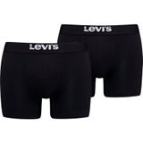 Set van 2 effen zwarte boxershorts LEVI'S. Katoen materiaal. Maten L. Zwart kleur