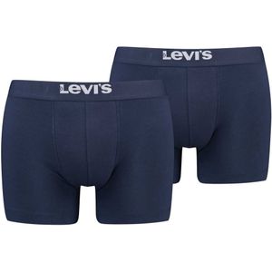 Levi&#039;s Boxershorts Solid Basic Organic Cotton 2-pack Navy