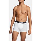 Boxershorts - Wit/Zwart - 95% Katoen, 5% Elastaan - Normale Pasvorm
