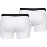 Boxershorts - Wit/Zwart - 95% Katoen, 5% Elastaan - Normale Pasvorm