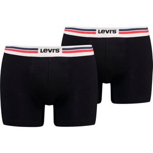 Levi's® Boxershorts LEVIS MEN PL SPW LOGO BOXER BRIEF ORG 2P (2er Pack) mit breitem Logobund