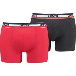 Levi's Boxershort Rood/Black - Set van 2 met Logoband