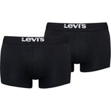 Levi's - Solid Basic - Boxershort - Zwart - Biologisch Katoen - Verpakking van 2 Stuks