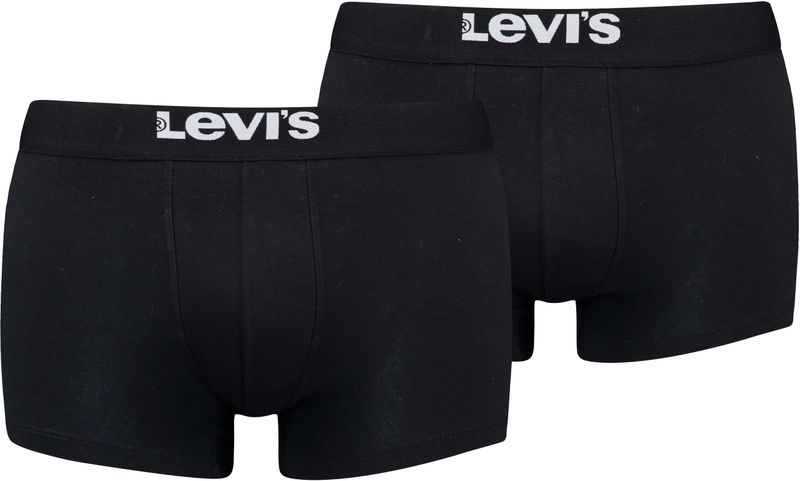 Levi's - Solid Basic - Boxershort - Zwart - Biologisch Katoen - Verpakking van 2 Stuks