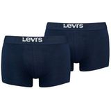 Levi's - Solid Basic - Boxershort - Blauw - Biologisch Katoen - Verpakking van 2