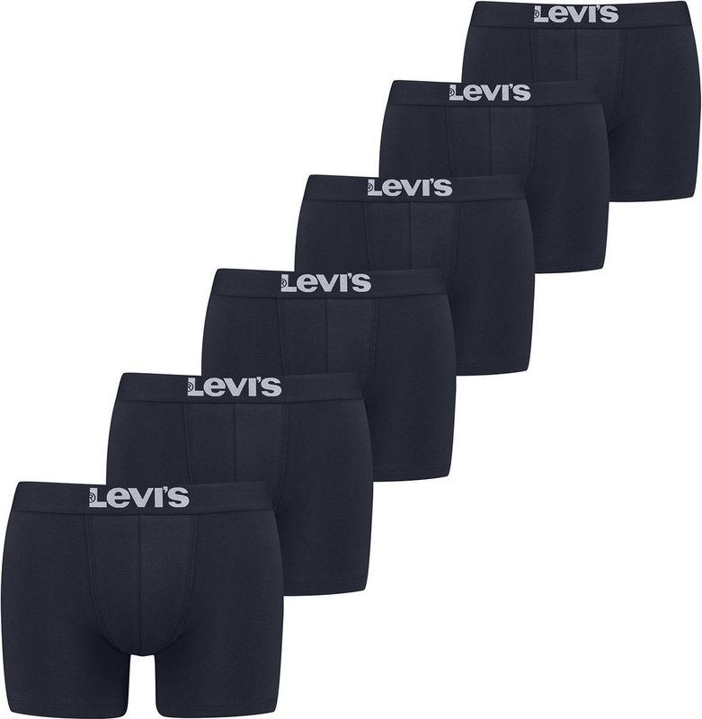 Set van 6 Levis SOLID BASIC BOXER boxershorts, ondergoed voor heren