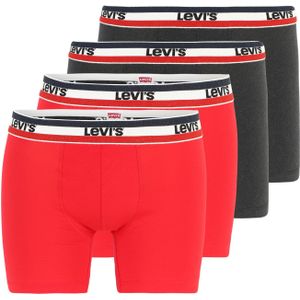 Levi's - Herenboxershort - Rood/Zwart - Set van 2