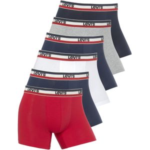 Levi's Boxershorts met sportief logo, nauwsluitende boxershorts voor heren, blauw, rood, grijs, M