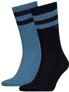 Calvin Klein - Sportsokken - Blauw - 2-pack - Slijtvast Katoen