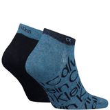 Calvin Klein - Sneaker All Over Print - Enkelsokken - Denim Melange - 2-Pack
