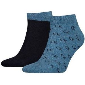 Calvin Klein - Enkelsokken - Denim Melange Dessin - 2-pack