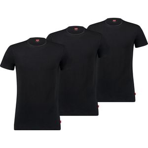 Levi's 3P O-hals shirts basic zwart
