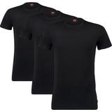 Levi's 3P O-hals shirts basic zwart