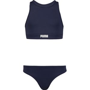 PUMA Halterbikini - Racerback - Navy Blauw