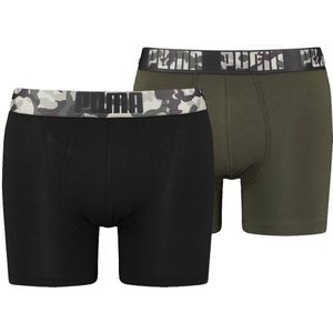 Puma print boxer 2-pack in de kleur zwart.