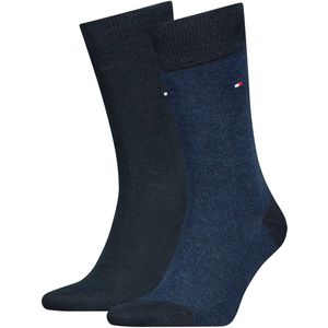 Tommy Hilfiger Sokken Heren Birdseye 2-pack - Dark Navy