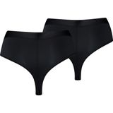 2-Pack Taille Brazilian Slips - High Waist - Hoge Dames Microfiber Onderbroek - Paars