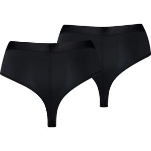 2-Pack Taille Brazilian Slips - High Waist - Hoge Dames Microfiber Onderbroek - Paars