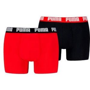 PUMA Boxershort - Zwart/Rood - Katoen/Elastaan