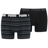 Set van 2 boxershorts Everyday stripe PUMA. Katoen materiaal. Maten L. Zwart kleur
