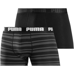 Puma Boxershorts Everyday Heritage Stripe 2-pack Black / Black