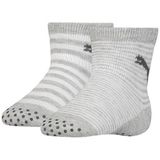 Puma - Grey Melange - Unisex Babysokken - 2 Paar - Antislip