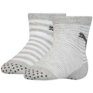 Puma - Grey Melange - Unisex Babysokken - 2 Paar - Antislip