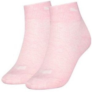 2-paar ademende Quarter sneakersokken dames - Mesh - Dunne katoenen zomerse sportsokken dames  - Roze