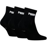 Puma - Quartersokken Cushioned - Zwart - 3-pack - Katoenmix