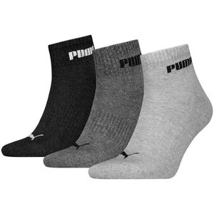 Puma - Quartersokken Cushioned New Generation - Grey Melange - 3-pack