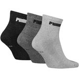 Puma - Quartersokken Cushioned New Generation - Grey Melange - 3-pack